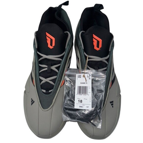 Adidas Mens Size 18 Dame 9 Basketball Sneakers Green Shoes Dame Lillard JI1939 main image 5